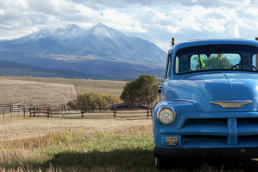 Usa, Colorado, Carbondale, Blue Vintage Photograph by Noah Clayton