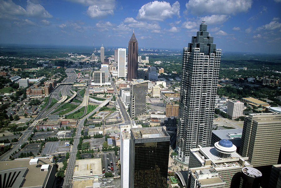 Usa, Georgia, Atlanta, Skyline, Aerial Photograph by Hisham Ibrahim