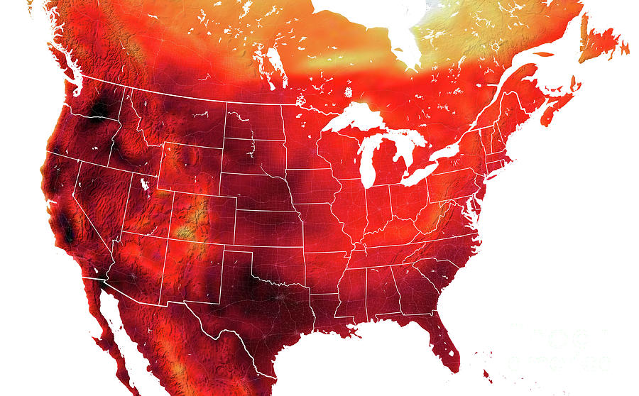 Usa Heatwave Photograph by Nasa/science Photo Library Fine Art America