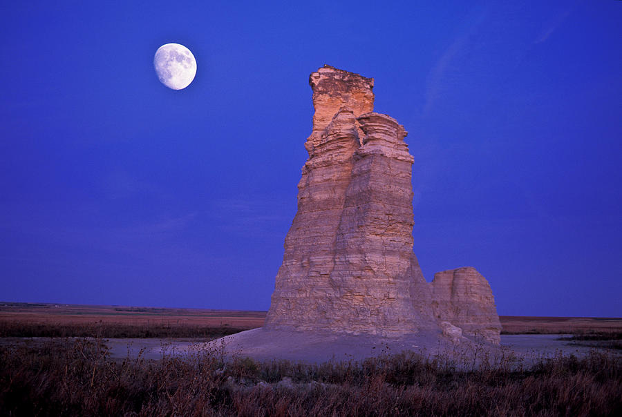 Usa, Kansas, Castle Rock, Moon Digital Art by Heeb Photos