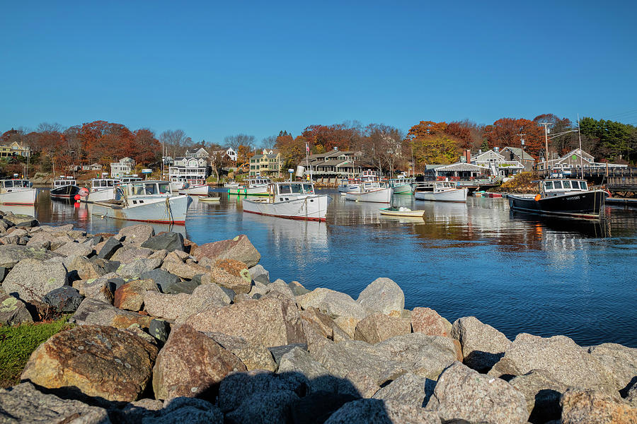 Usa, Maine, Ogunquit, Perkins Cove, Lobster Boats Digital Art by Andres ...