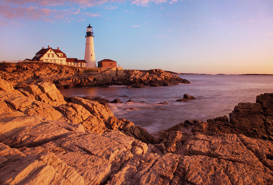 Usa, Maine, Portland Head Lighthouse On Photograph by ...