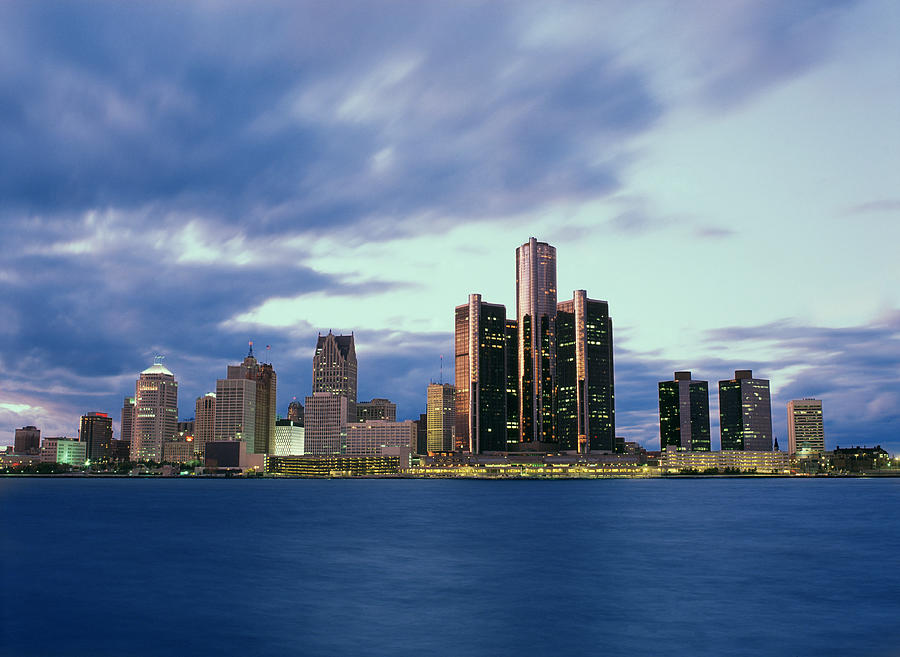 Usa, Michigan, Detroit Skyline Photograph by Vladimir Pcholkin