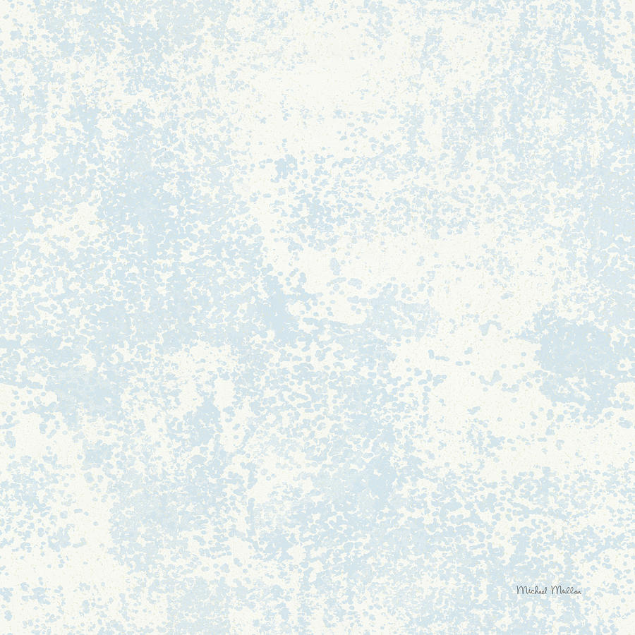 Abstract Painting - Usa Modern Blues Map Denim White Pattern Ib by Michael Mullan