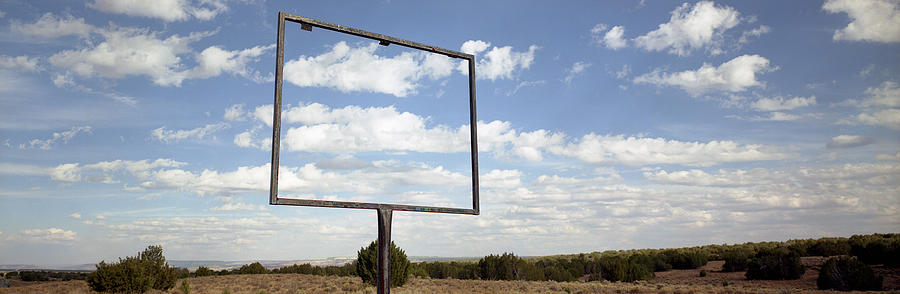 Usa, New Mexico, Open Sign Frame In Photograph by Timothy Hearsum