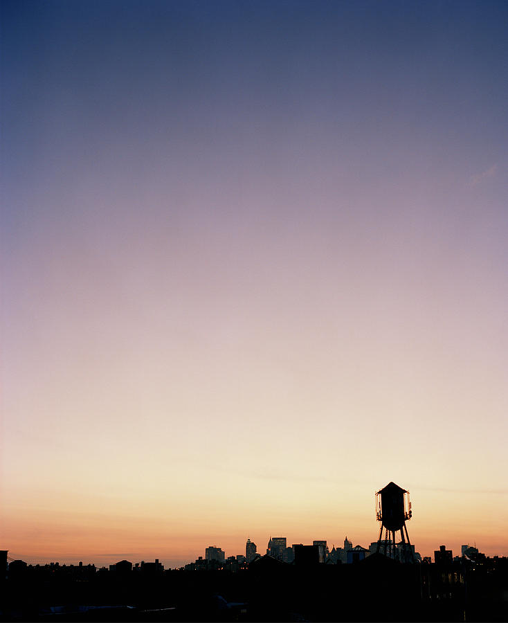 Usa, New York, Brooklyn, Silhouette Of Photograph by Andy Ryan