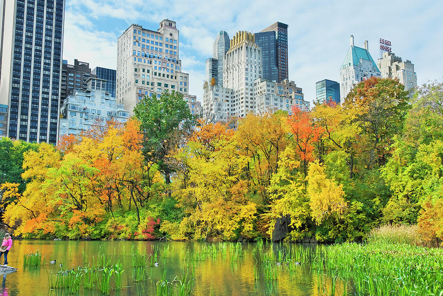 Usa, New York City, Central Park In Photograph by Mitchell Funk