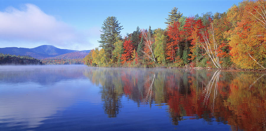 Usa, New York, Franklin Falls Pond Photograph by Panoramic Images