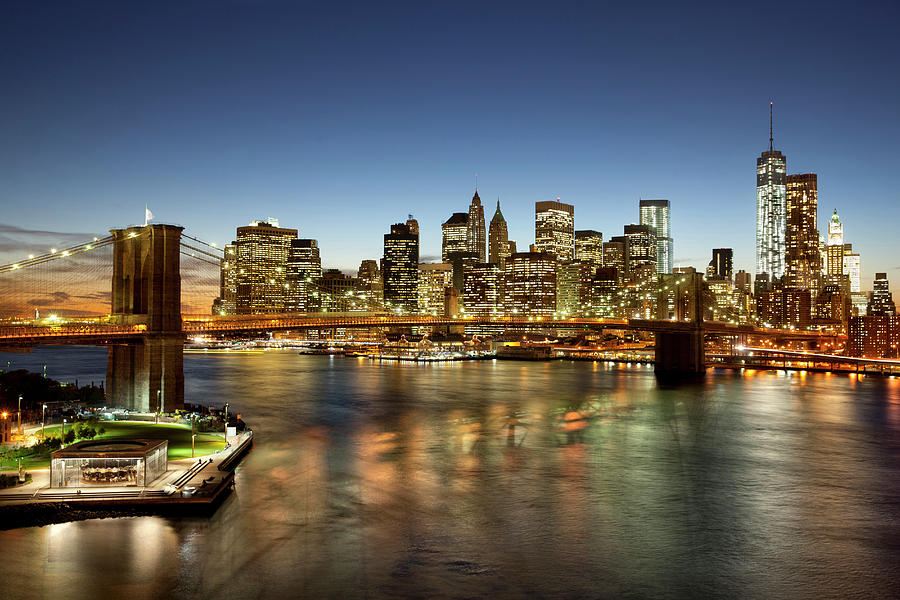 Usa, New York, Manhattan Skyline Digital Art by Massimo Ripani