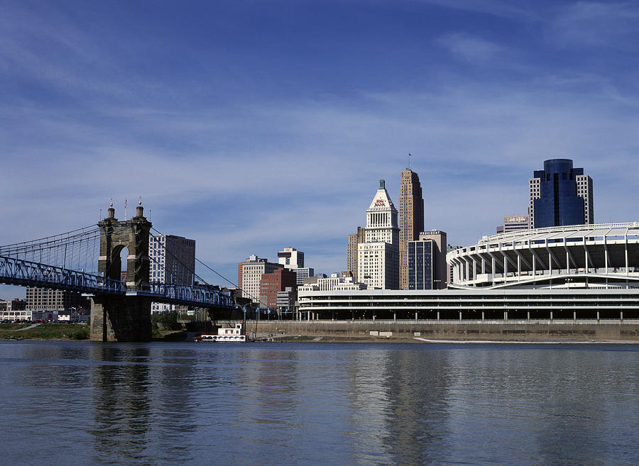 Usa, Ohio, Cincinnati Skyline And John Photograph by Vladimir Pcholkin