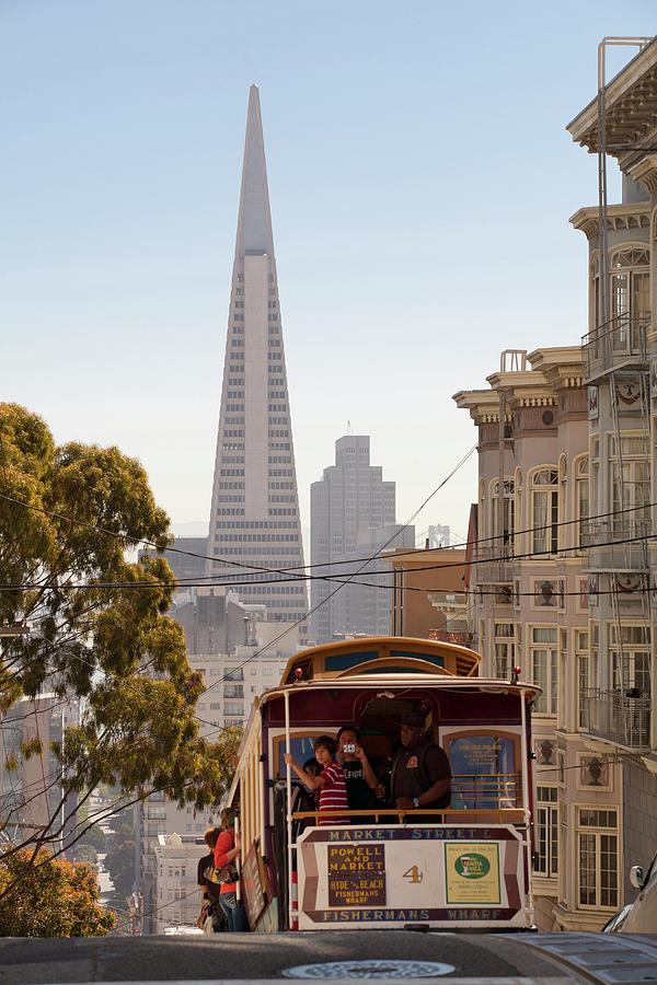 Usa, San Francisco, Cable Car Digital Art by Massimo Ripani
