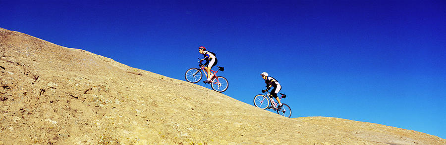 Sports Photograph - Usa, Utah, Moab, Slick Rock Bike Trail by Panoramic Images