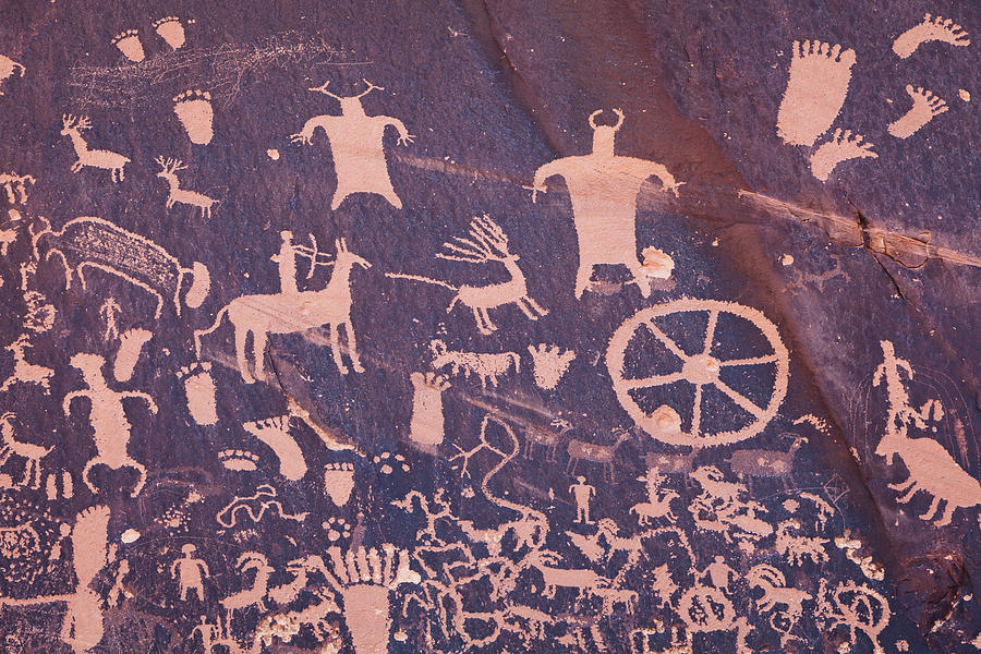 Usa, Utah, Petroglyphs Digital Art by Tim Draper