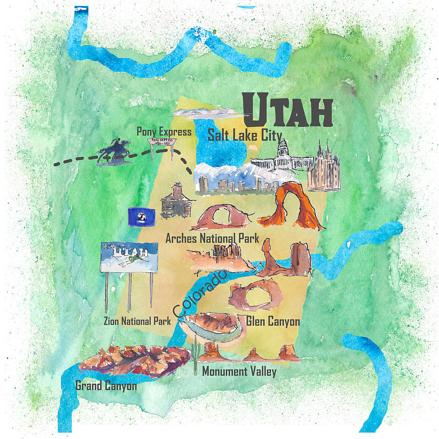 utah tourism map