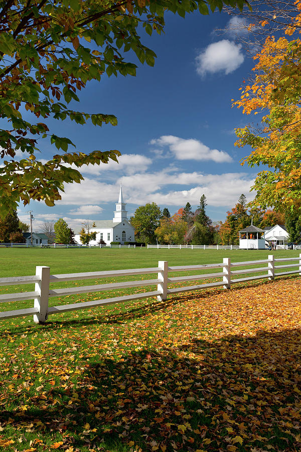 Usa, Vermont, Picket Fence Digital Art by Tim Mannakee