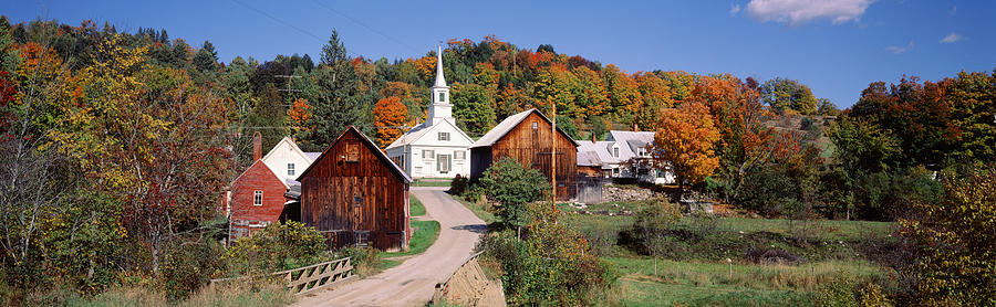 Usa, Vermont, Waits River, Village Photograph by Panoramic Images