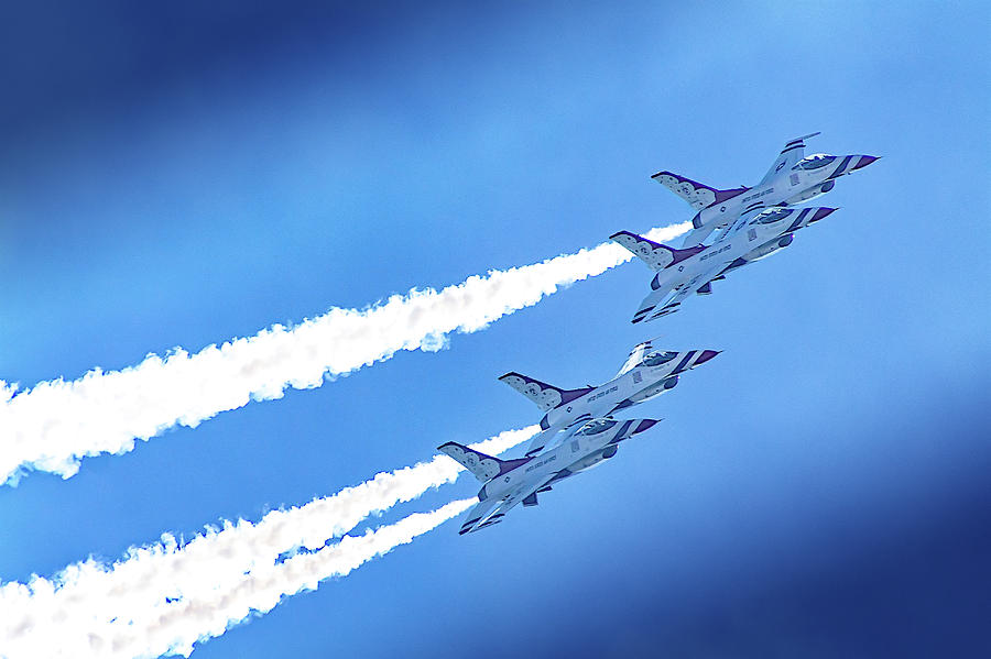 USAF Thunderbird Demonstration Squadron 9 Photograph by Donald Pash