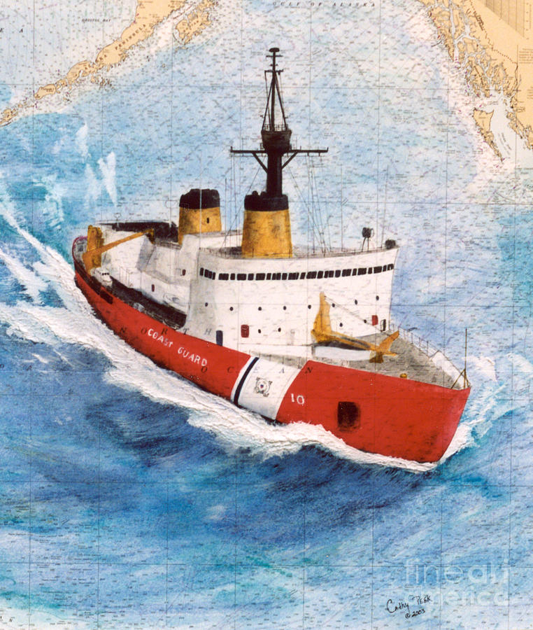 CANVAS Coast Guard Icebreaker Polar Star Art print POSTER