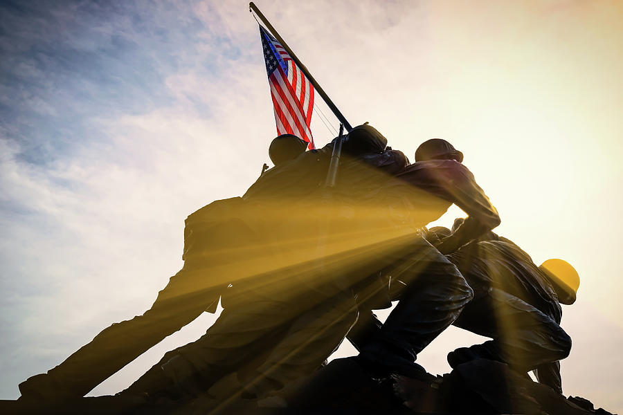 USMC War Memorial 3 Photograph by Bill Chizek