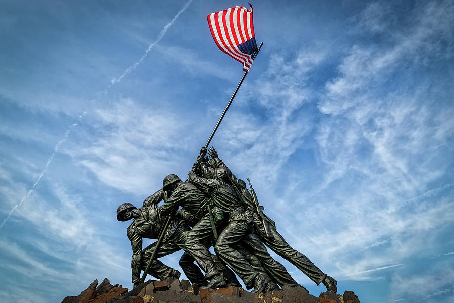 USMC War Memorial 4 Photograph by Bill Chizek