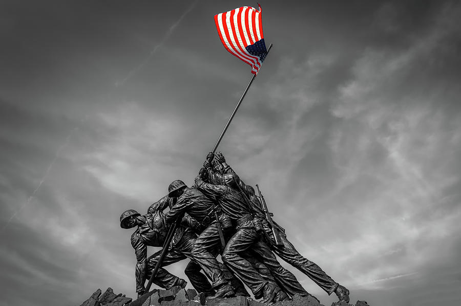 USMC War Memorial 5 Photograph by Bill Chizek