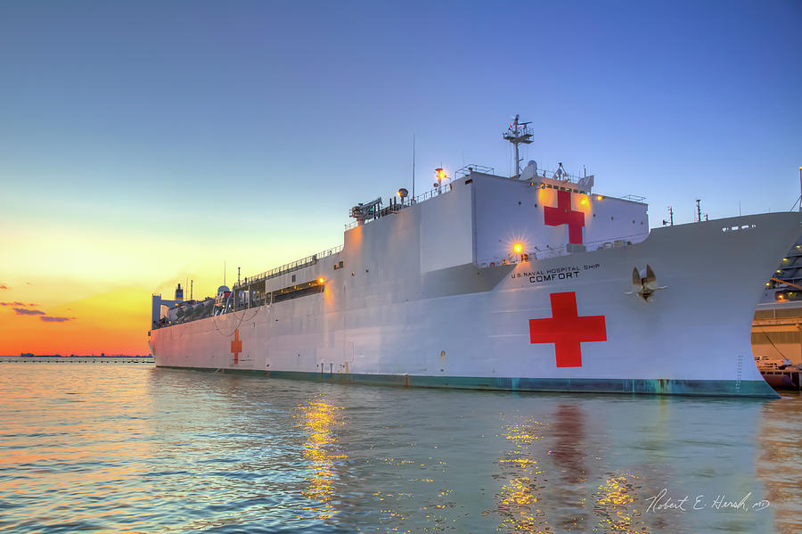 Usns Comfort - Hospital Ship Photograph by Robert Hersh