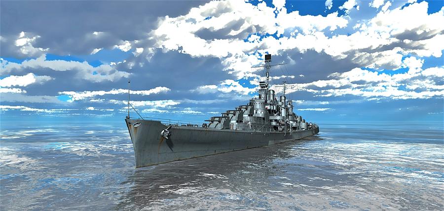 USS Atlanta Digital Art by John Long - Fine Art America