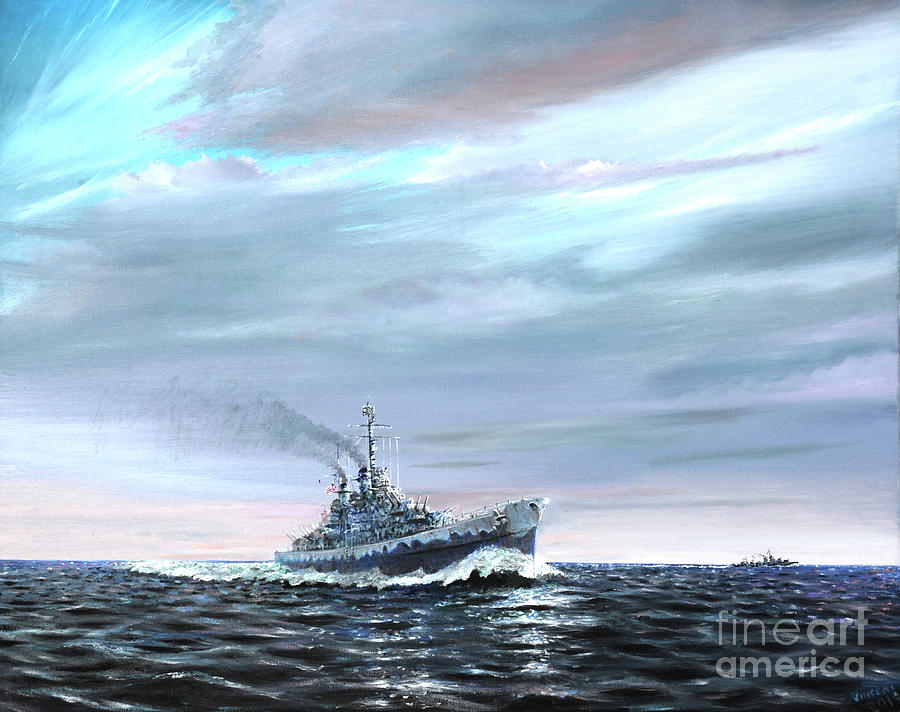 Uss Atlanta Patrols Guardalcanal 1942, 2019 Painting by Vincent ...