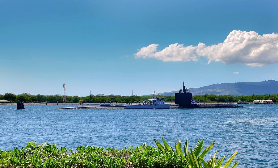 Submarine Photograph - USS Charlotte - Crossing West Lochs by Melody Bentz