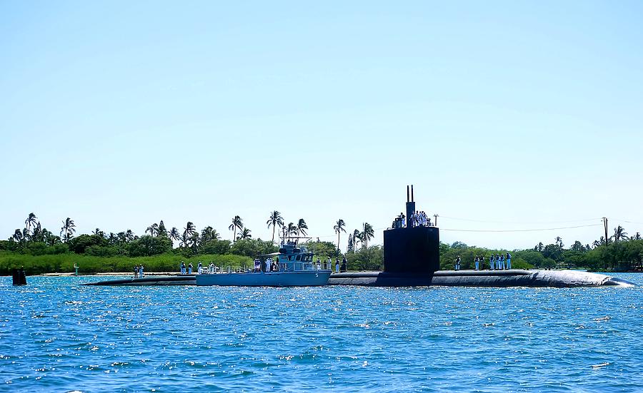 Submarine Photograph - USS Charlotte - Homecoming by Melody Bentz
