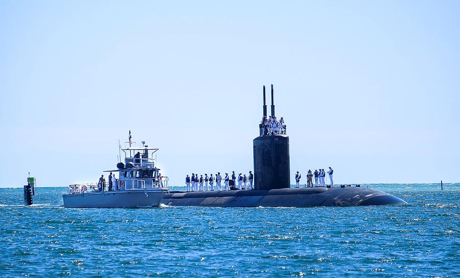 Submarine Photograph - USS Charlotte - The Meeting by Melody Bentz