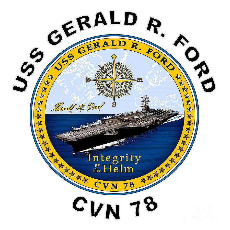 Uss Gerald Ford Cvn 78 Digital Art By Nikki Sandler