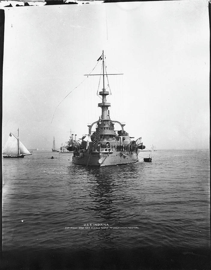 Uss Indiana Photograph by The New York Historical Society