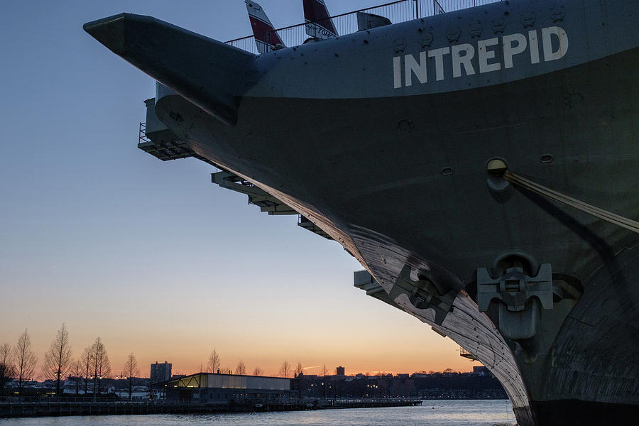 USS Intrepid at Sunset Photograph by Doug Ash