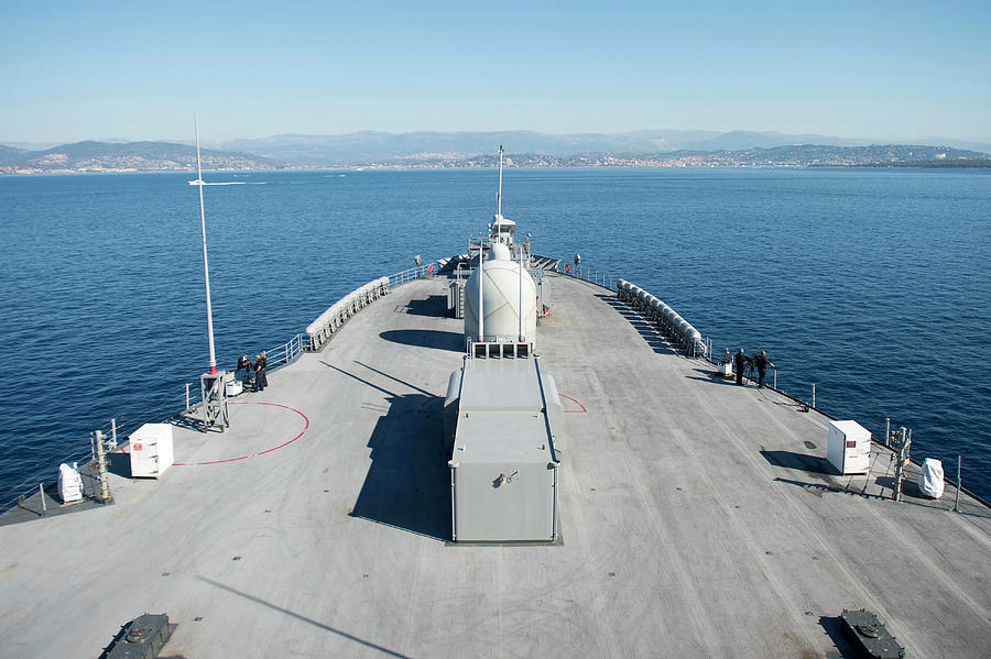 Uss Mount Whitney Arrives In France Photograph by Stocktrek Images