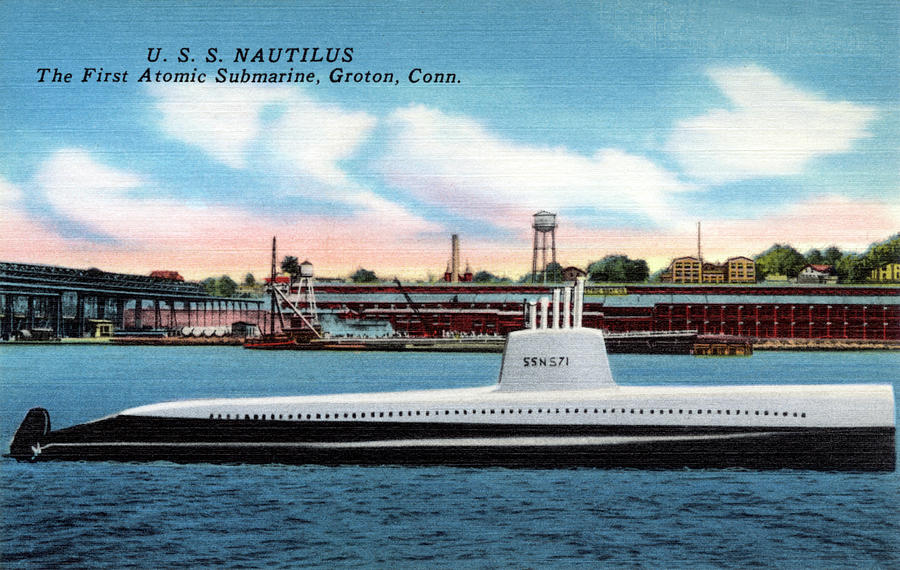 U.S.S. Nautilus, the first atomic submarine Painting by 