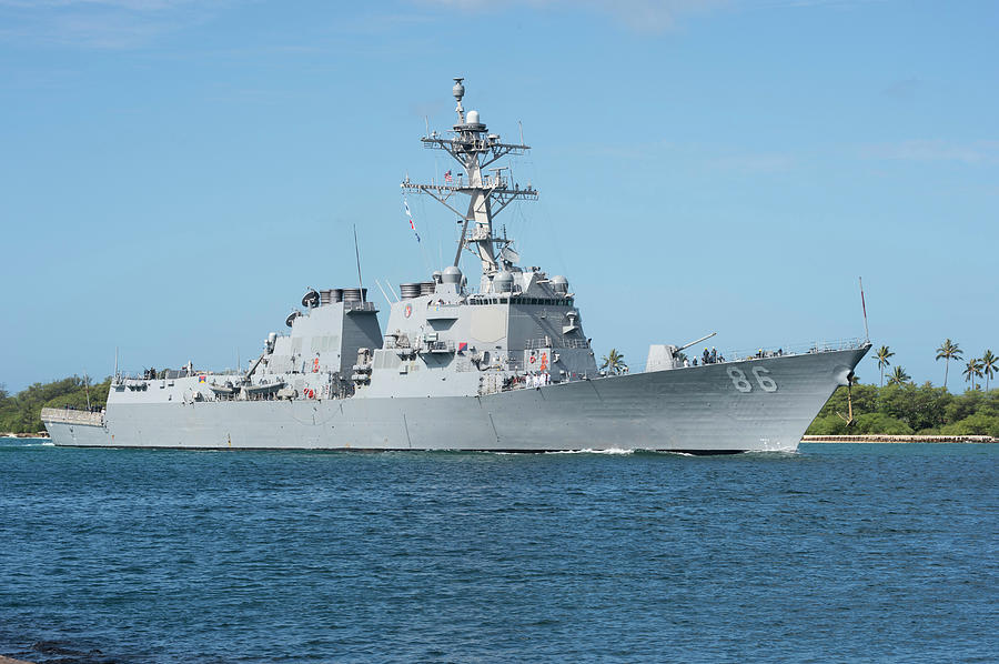 Uss Shoup Arrives At Joint Base Pearl Photograph by Stocktrek Images ...