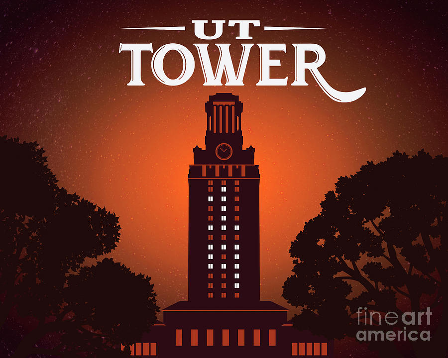 UT Tower lit with No. 19 in celebration of the 2019 Commencement by Herronstock Prints UT Tower lit with No. 19 in celebration of the 2019 Commencement by Herronstock Prints