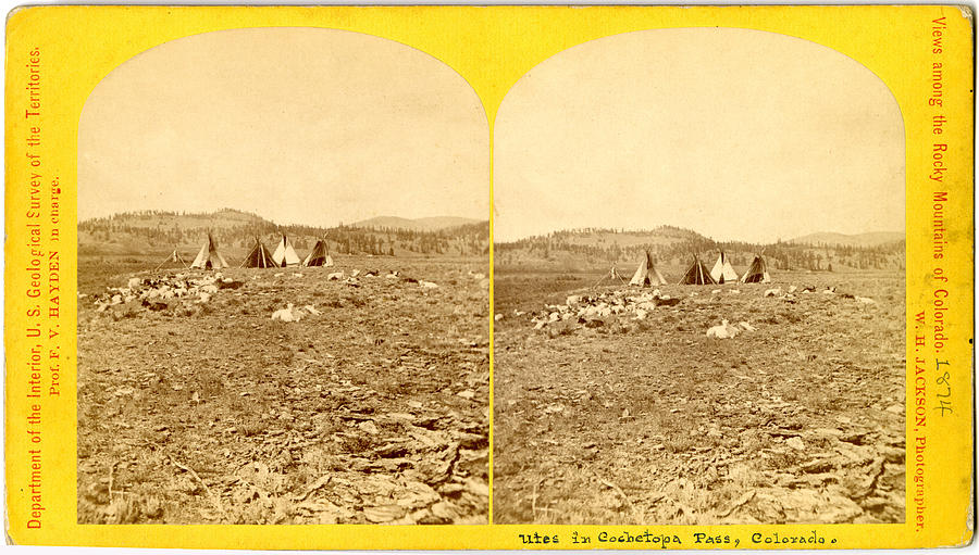 Utes In Cochetopa Pass Photograph by The New York Historical Society