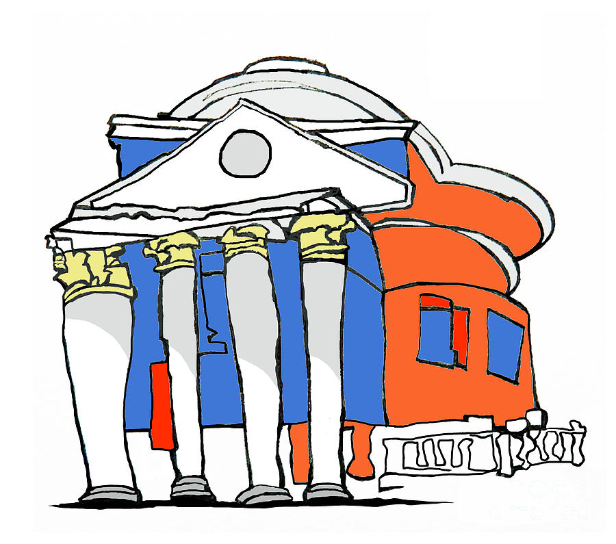 Charlottesville Painting - UVA Rotunda Abstraction by Robert Holewinski Charlottesville Painting - UVA Rotunda Abstraction by Robert Holewinski