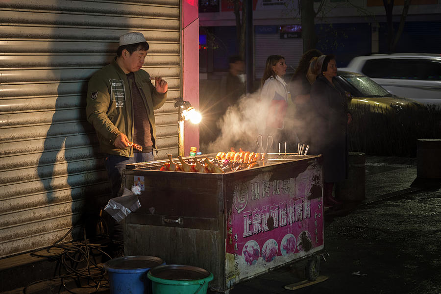 Uyghur Street Food Vendor Urumqi Xinjiang China Photograph by Adam Rainoff