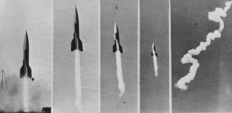 V-2 Bomb In Flight Photograph by Keystone