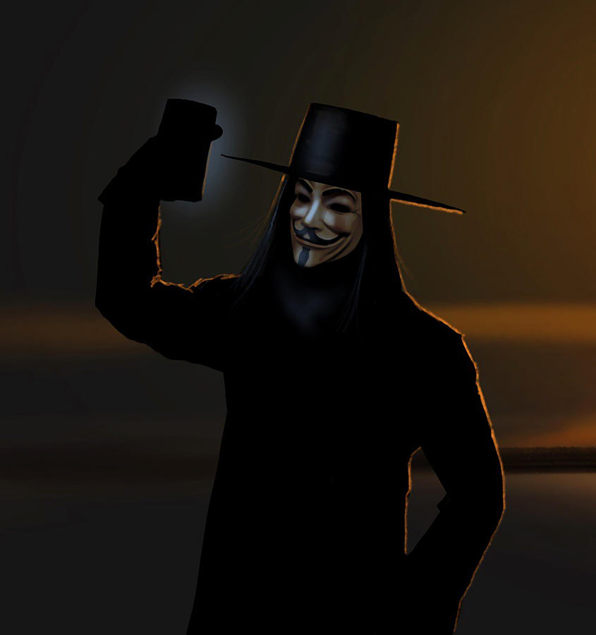V For Vendetta Digital Art - V for Vendetta by Fortuna Bawita
