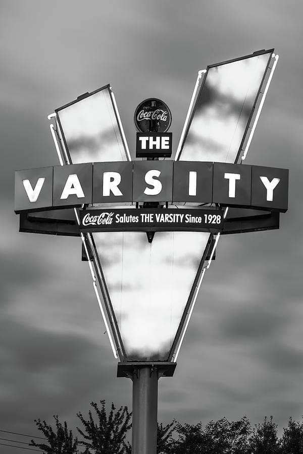 V is for Varsity - Atlanta Georgia Monochrome Photograph by Gregory Ballos
