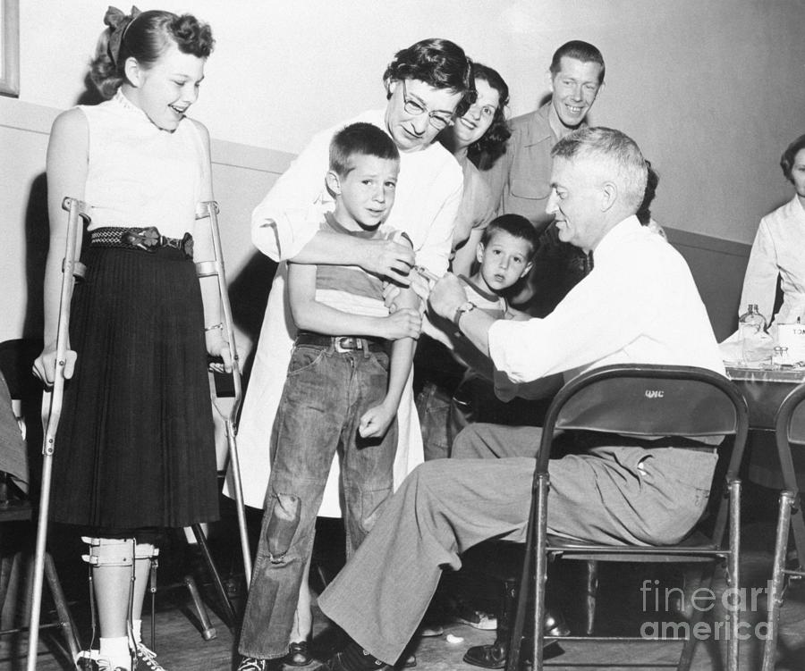 Vaccinating A Boy Against Polio Photograph by Bettmann