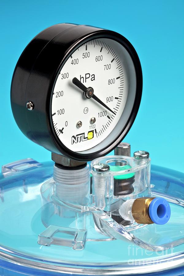 Vacuum Chamber Gauge Photograph by Martyn F. Chillmaid/science Photo Library