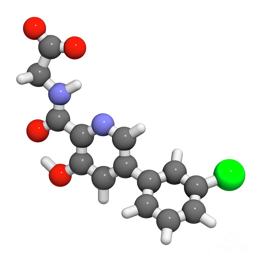 Vadadustat Drug Molecule Photograph by Molekuul/science Photo Library