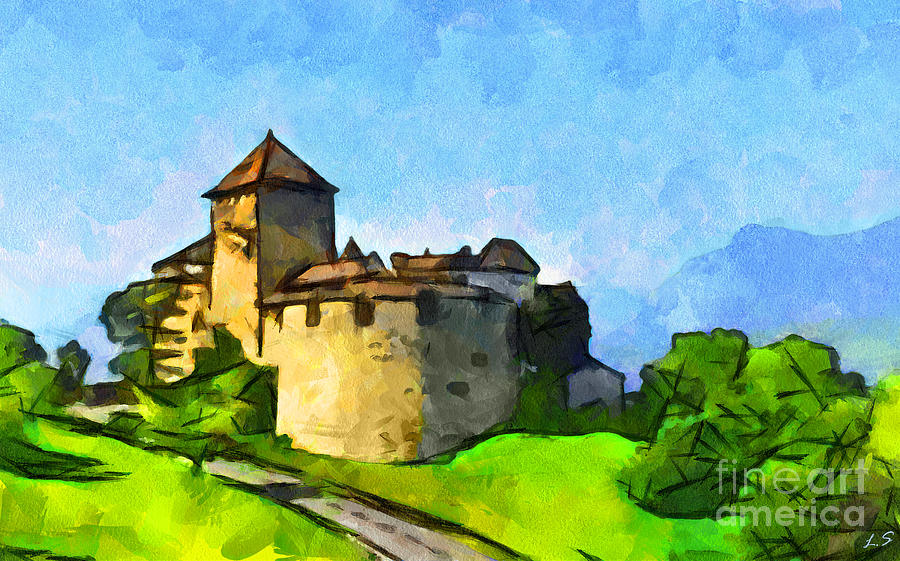 Vaduz Castle Painting by Sergey Lukashin | Fine Art America