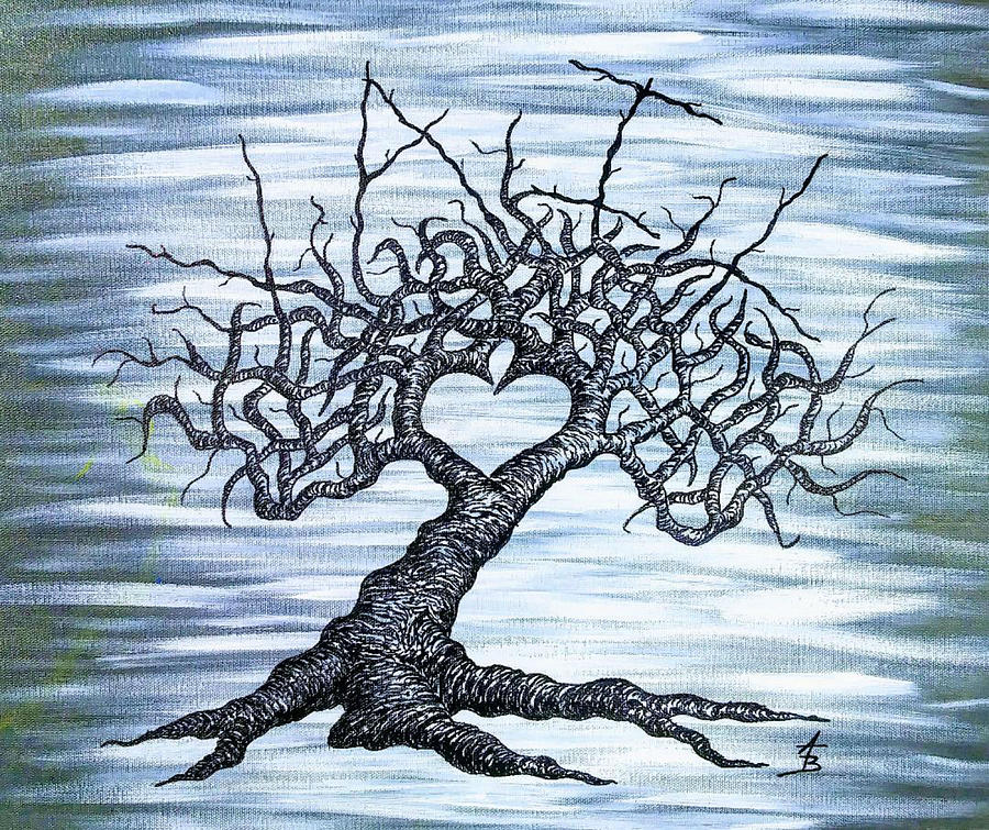 Vail Love Tree Drawing by Aaron Bombalicki