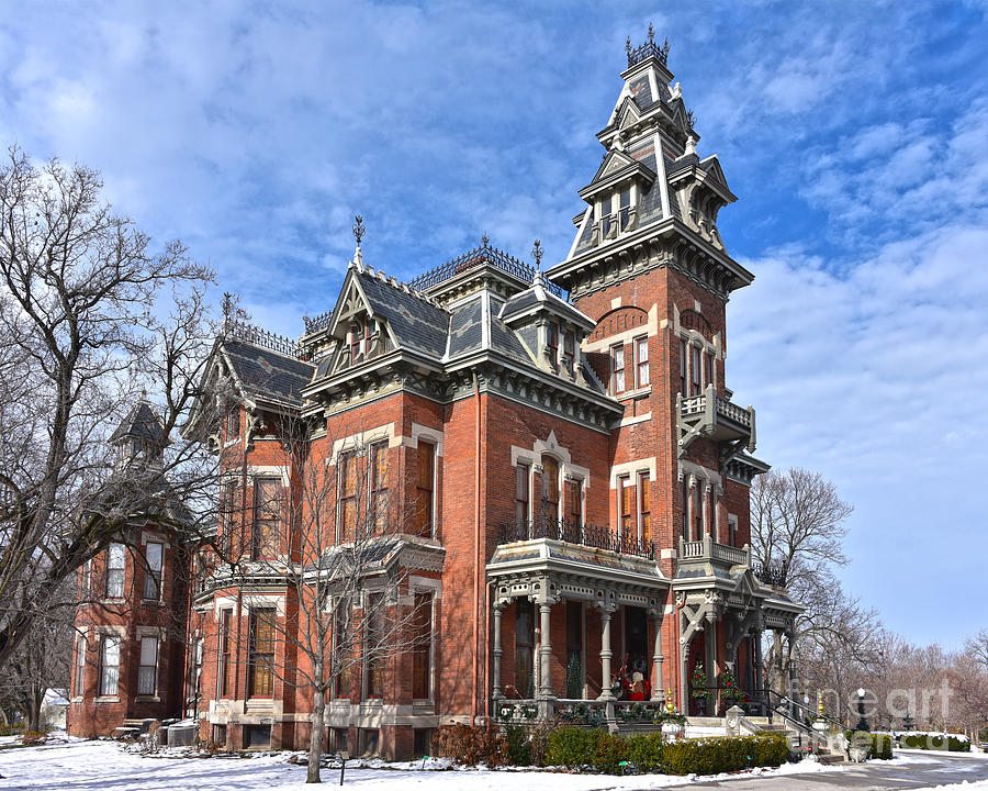 Vaile Mansion In Snow Photograph